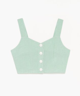 To b. by agnes b. OUTLET/【Outlet】WU55 BUSTIER フロントボタンストライプビスチェ/505404337