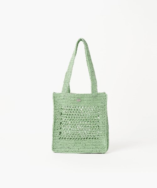 To b. by agnes b. OUTLET(トゥー　ビー　バイ　アニエスベー　アウトレット)/【Outlet】 WU75 SAC ペーパーニットバッグ/グリーン