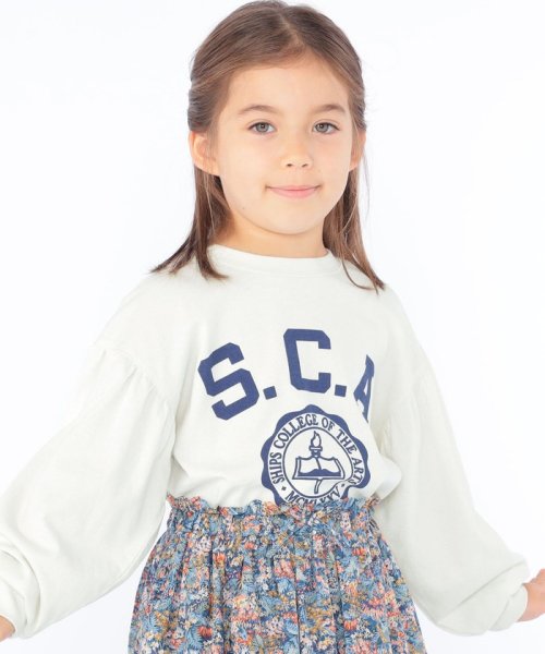 SHIPS KIDS(シップスキッズ)/【SHIPS KIDS別注】RUSSELL ATHLETIC:100～150cm / 長袖 TEE/オフホワイト