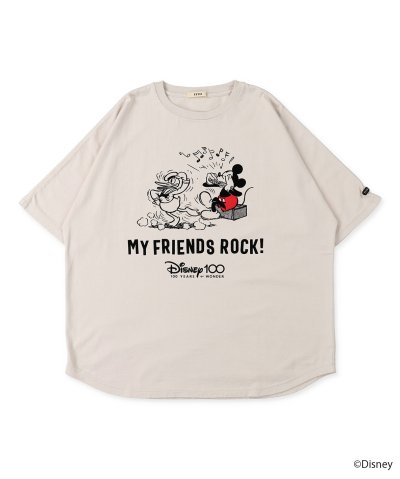 天竺 Mickey&Donald 5分袖Tシャツ