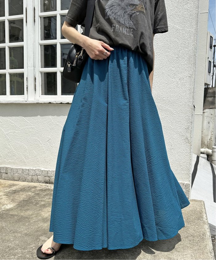 2022人気の Spick & ランダムプリーツギャザースカート 22AW Span