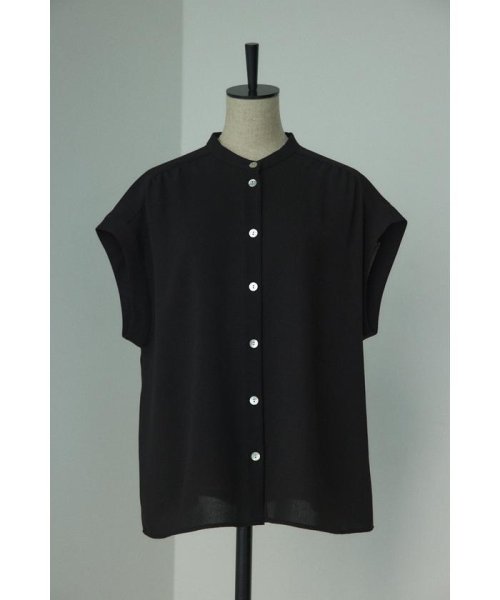 BLACK BY MOUSSY(ブラックバイマウジー)/gather shirt/BLK