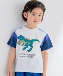 BeBe Petits Pois Vert/切り替え恐竜ブロックTシャツ(95~150cm)/505421077