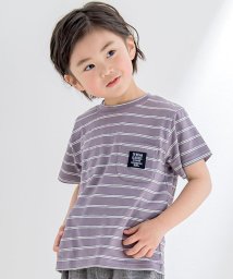 BeBe Petits Pois Vert/先染めボーダーデザインTシャツ(95~150cm)/505421078