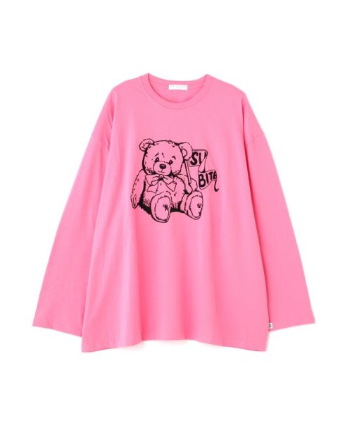 LHP(エルエイチピー)/LittleSunnyBite/リトルサニーバイト/Bear long tee/ロンT/ピンク