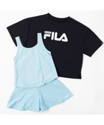 FILA(フィラ)/FILAキッズTシャツ付き水着2点セット/ブラック