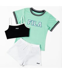 FILA(フィラ)/FILAキッズTシャツ付きセパレート水着3点セット/ミント