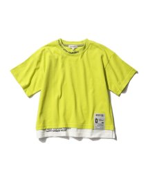 SHOO・LA・RUE(Kids) (シューラルーキッズ)/【110－140cm】裾レイヤード衿ロゴ半袖Tシャツ/レモンイエロー（031）