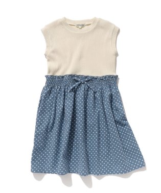 SHOO・LA・RUE(Kids) /【110－140cm】リブドッキングドットワンピース/505422786