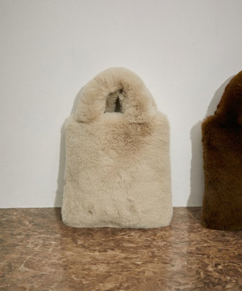 ADAM ET ROPE'(アダム　エ　ロペ)/【ACOC】SOFT FUR TOTE BAG/ベージュ（27）