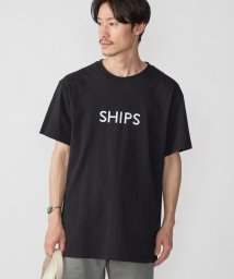 SHIPS MEN(シップス　メン)/SHIPS: ロゴ エンブロイダリー Tシャツ/ブラック