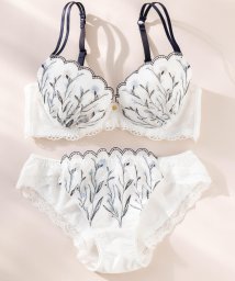 fran de lingerie/ほっこり刺繍のフェミニンデザインバストメイクもバッチリ 「ガーデンブーケ」 ブラジャーショーツセット/505417744