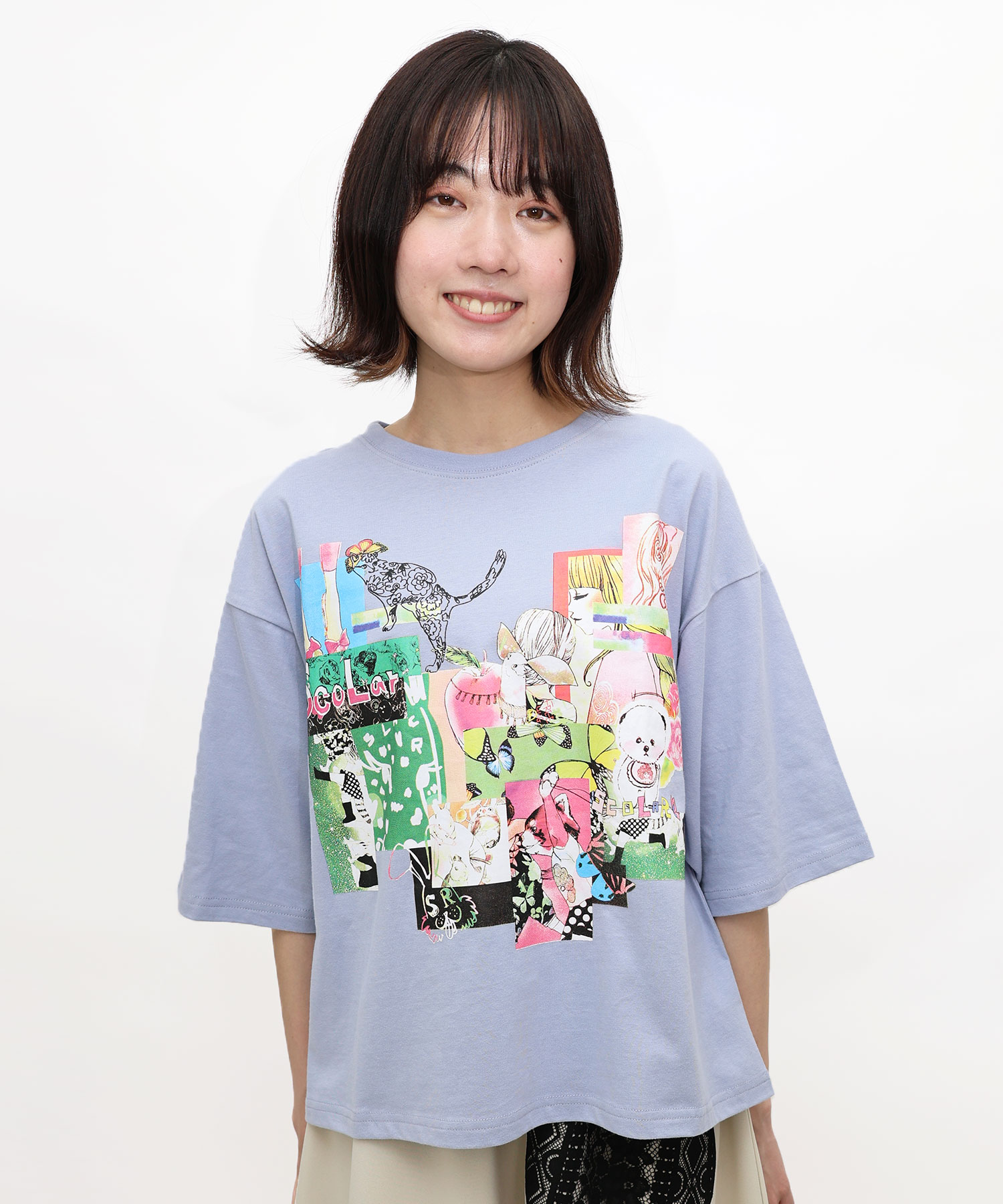 スカラーアート柄Tシャツ