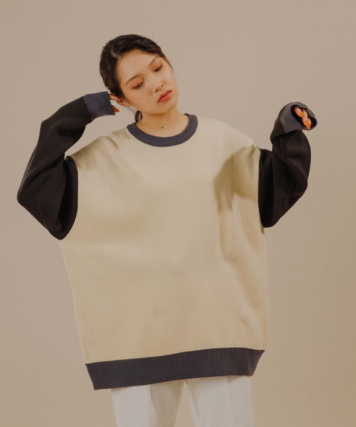 LOGAN/ローガン別注】Color Block CrewNeck / UNISEX(505424728