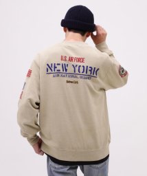 AVIREX/FADE WASH CREW NECK SWEAT NEW YORK ANG/505424743