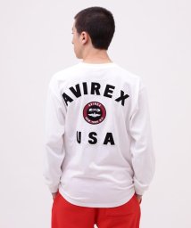 AVIREX(AVIREX)/VARSITY LOGO L/S T－SHIRT / バーシティ ロゴ 長袖Tシャツ/ AVIRE/オフホワイト3