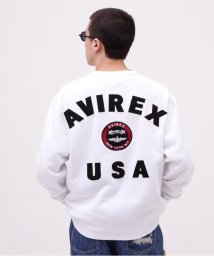 AVIREX(AVIREX)/VARSITY LOGO CREW NECK SWEAT /バーシティ ロゴ クルーネック スウェ/ホワイト