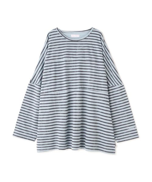 LHP(エルエイチピー)/LittleSunnyBite/リトルサニーバイト/Stripe big long tee/ロンT/ブルー