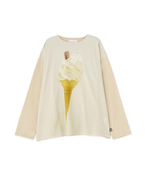 LHP(エルエイチピー)/LittleSunnyBite/リトルサニーバイト/luke stephenson x LSB Ice cream long tee/ロンT/ベージュ