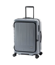 ASIA LUGGAGE(アジアラゲージ)/アジアラゲージ マックスボックス スーツケース Lサイズ 70L 78L 拡張 フロントオープン ストッパー付き 軽量 MAXBOX MX－8011－24W/グレー
