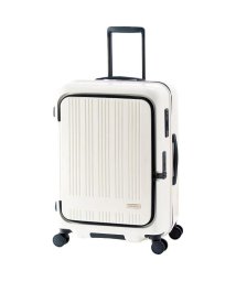 ASIA LUGGAGE(アジアラゲージ)/アジアラゲージ マックスボックス スーツケース Lサイズ 70L 78L 拡張 フロントオープン ストッパー付き 軽量 MAXBOX MX－8011－24W/アイボリー