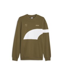 PUMA(プーマ)/メンズ サッカー キング トップ クルースウェット/OLIVEDRAB-PUMAWHITE