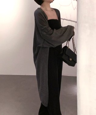 Dewlily/ロングカーディガン 韓国ファッション 10代 20代 30代 大人っぽい 羽織りやすい ロング丈 紫外線対策 エアコン対策 オシャレ カジュアル/505425641