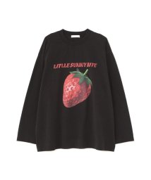 LHP(エルエイチピー)/LittleSunnyBite/リトルサニーバイト/Strawberry long tee/ロンT/ブラック