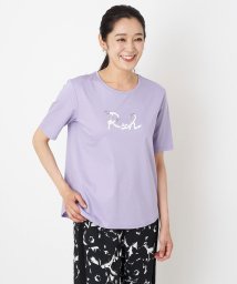 GEORGES RECH/[接触冷感]ドライコットンラウンドヘムロゴTシャツ/505427018