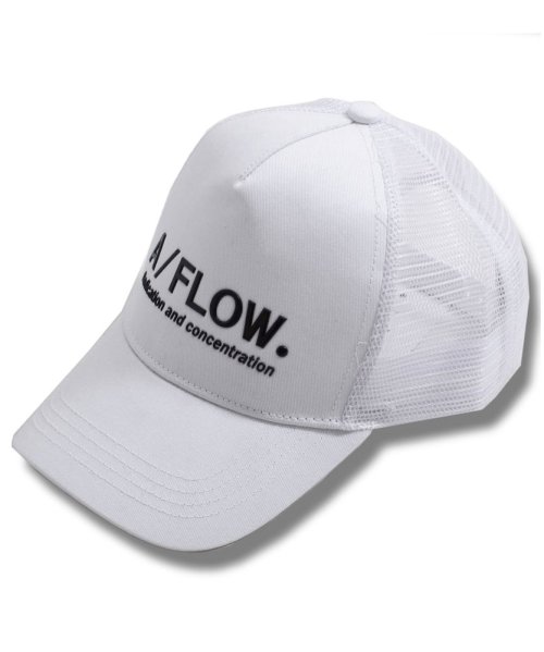 SB Select(エスビーセレクト)/SB select 立体ロゴプリントメッシュキャップ 帽子/ホワイト