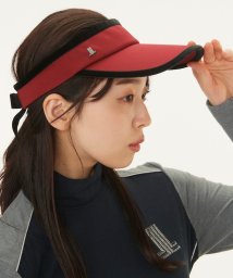 LANVIN SPORT(ランバン スポール)/ベロアリボンUVバイザー【UPF50＋】【アウトレット】/レッド