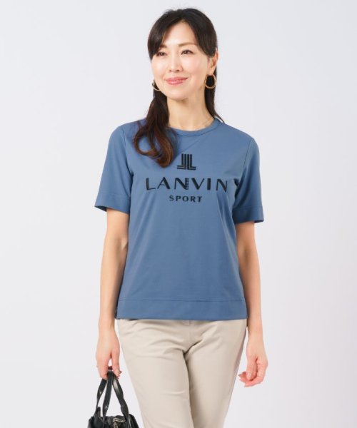LANVIN SPORT(ランバン スポール)/5分袖Tシャツ/ブルー