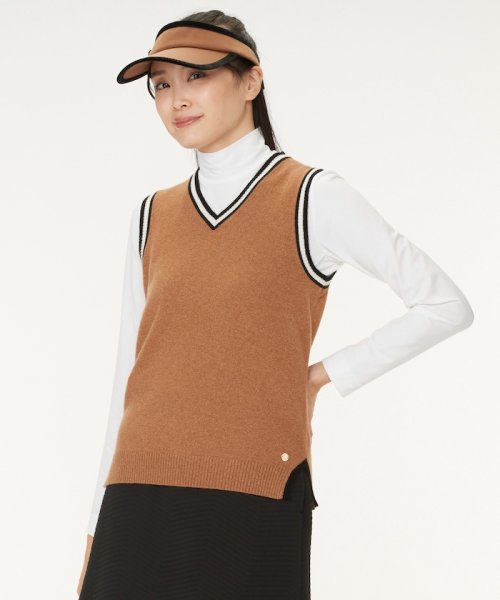 LANVIN SPORT(ランバン スポール)/カシミヤニットベスト/ベージュ