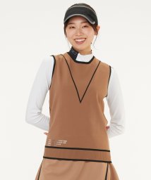 LANVIN SPORT/【WEB限定】インターシャクルーネックベスト【アウトレット】/505405380