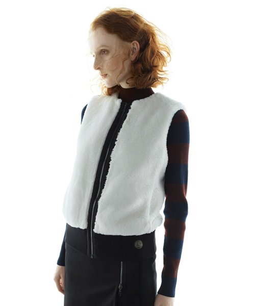 エコファーアウターベスト【蓄熱保温裏地付き】 