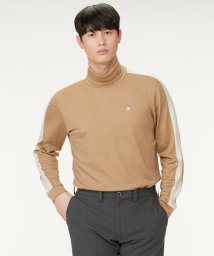 LANVIN SPORT(ランバン スポール)/【宮沢氷魚着用】タートルネック長袖シャツ（手洗い可）/ベージュ×オフホワイト