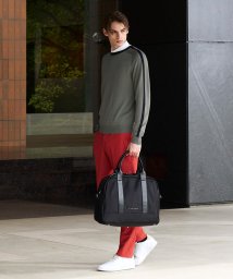 LANVIN SPORT(ランバン スポール)/レーヨンストレッチクルーネックセーター【アウトレット】/カーキ