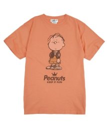  PEANUTS( ピーナッツ)/リラン スヌーピー Tシャツ 半袖 スヌーピー 友達 SNOOPY グッズ キャラクター 登場 人物 リラン・ヴァン・ペルト Rerun Van Pelt /オレンジ