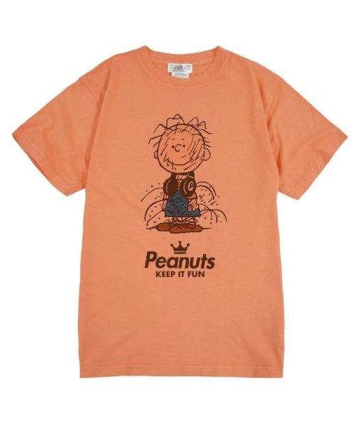  PEANUTS( ピーナッツ)/ピッグペン スヌーピー Tシャツ 半袖 スヌーピー 友達 SNOOPY グッズ キャラクター 登場 人物 Pigpen /オレンジ