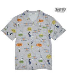  PEANUTS( ピーナッツ)/スヌーピー パジャマ 半袖 シャツ パンツ レディース PEANUTS SNOOPY/杢グレー