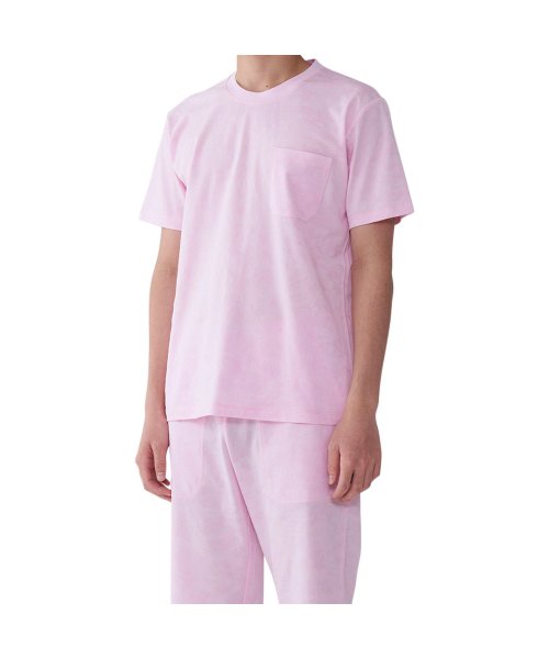 EPOCA UOMO(エポカ ウォモ)/エポカ ウォモ EPOCA UOMO Tシャツ 半袖 インナーシャツ ホームウェア ルームウェア メンズ クルーネック CREW NECK SHIRT ブラック/ピンク