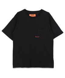 UNIVERSAL OVERALL(ユニバーサルオーバーオール)/ユニバーサルオーバーオール UNIVERSAL OVERALL Tシャツ 半袖 メンズ レディース ポケット 無地 クルーネック EMBROIDERY PK T/ブラック