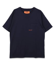 UNIVERSAL OVERALL(ユニバーサルオーバーオール)/ユニバーサルオーバーオール UNIVERSAL OVERALL Tシャツ 半袖 メンズ レディース ポケット 無地 クルーネック EMBROIDERY PK T/ネイビー