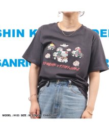 Sanrio characters(サンリオキャラクターズ)/シン仮面ライダーxサンリオコラボ 半袖 Tシャツ トップス サンリオ sanrio 仮面ライダー/チャコールグレー