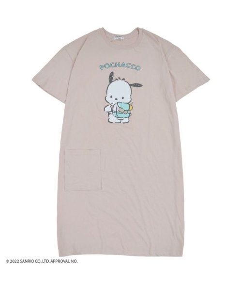 Sanrio characters(サンリオキャラクターズ)/ポチャッコ BIG Tシャツ レディース プリント 部屋着 sanrio/ピンクベージュ