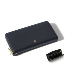 G1990(ジーイチキュウキュウゼロ)/長財布 メンズ G1990 Solace ソレス ROUND ZIP LONG WALLET FRACTALE CALTUS 財布 本革 B01003－01/ネイビー