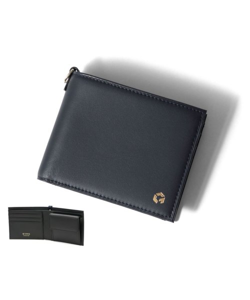 G1990(ジーイチキュウキュウゼロ)/二つ折り財布 G1990 Solace ソレス FOLDED WALLET FRACTALE CALTUS レザー ジーイチキュウキュウゼロ B01003－03/ネイビー