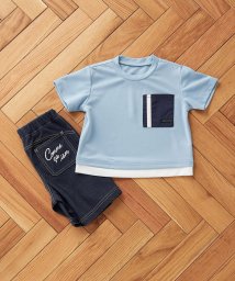COMME CA ISM KIDS(コムサイズム（キッズ）)/ビッグポケット　半袖Tシャツ(80・90cm)/サックス