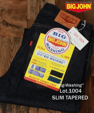 marukawa shonan/【BIG JOHN/ビッグジョン】13.5oz BIG－WASHING 1004 SLIM TAPERD テーパードデニム 日本製 ジーンズ 国産デニム/505405272