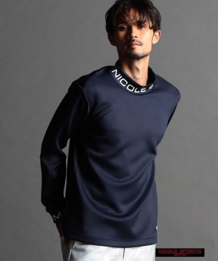 NICOLE CLUB FOR MEN/【NICOLE SPORTS】モックネックロゴダンボールプルオーバ/505416080